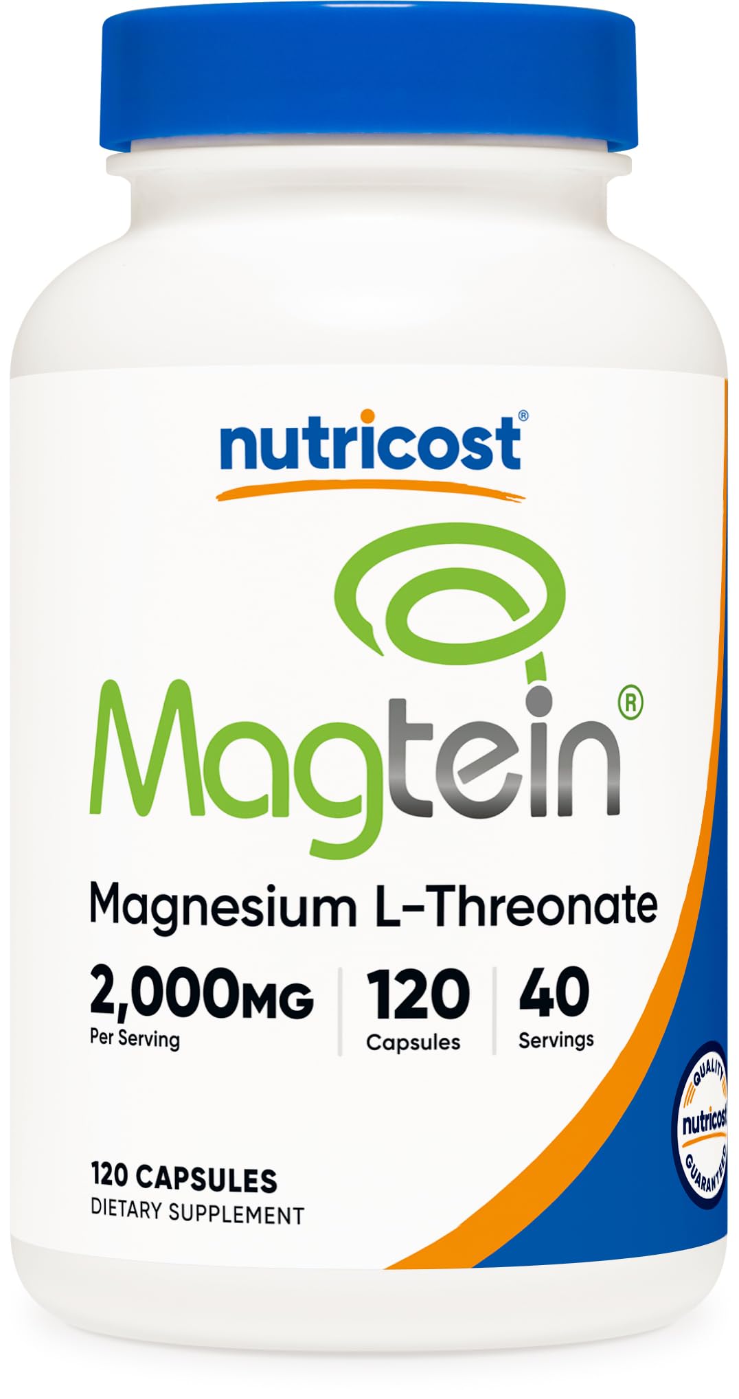 Nutricost Magnesium L-Threonate (Magtein) 2000mg – 120 Capsules – Non-GMO, Gluten Free, Vegetarian Friendly