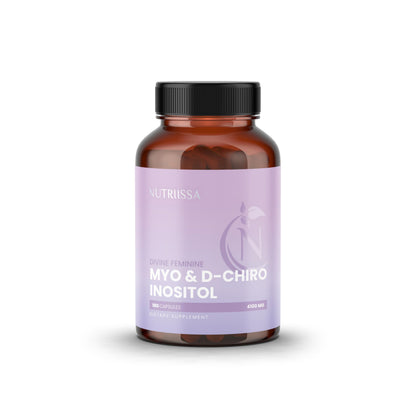Nutriissa Divine Feminine – Myo-Inositol 4000 mg & D-Chiro 100 mg (40:1) – 180 Vegan Capsules – EPEB Certified