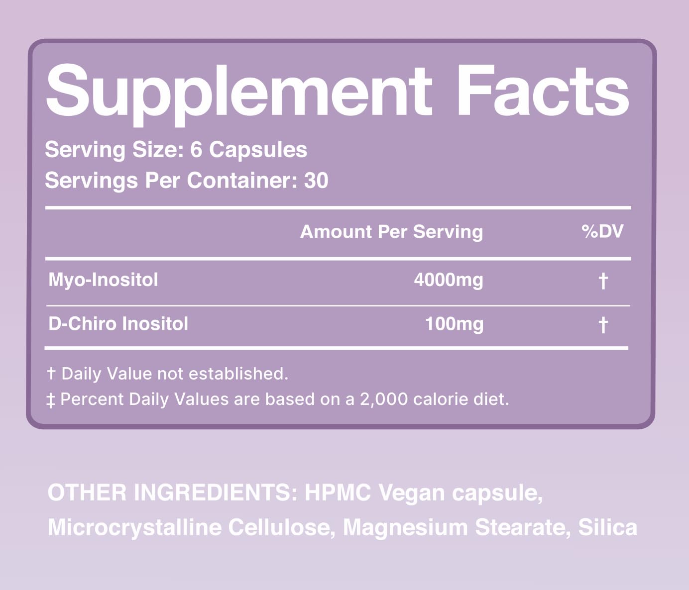 Nutriissa Divine Feminine – Myo-Inositol 4000 mg & D-Chiro 100 mg (40:1) – 180 Vegan Capsules – EPEB Certified