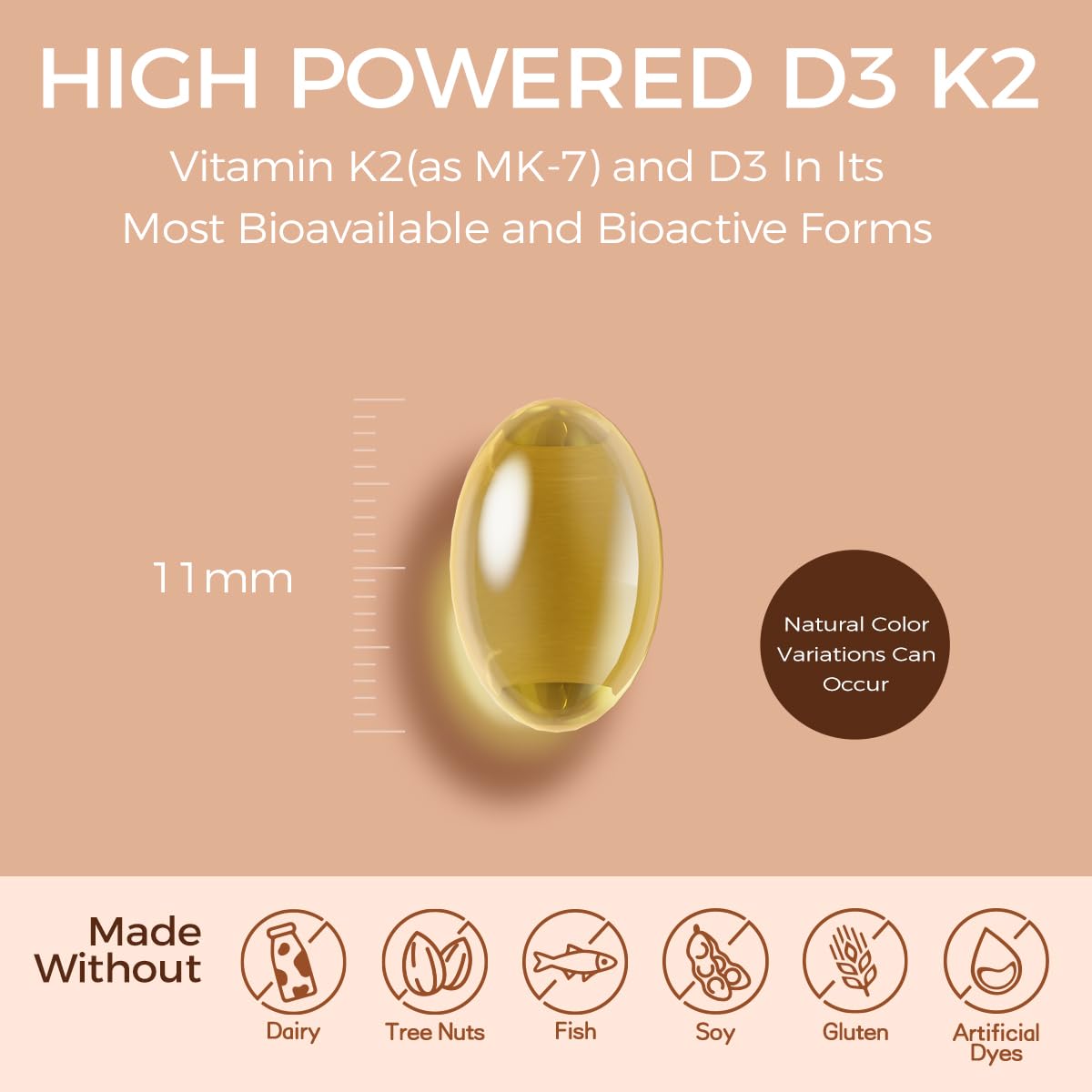 NutriSphere Vitamin D3 and K2 MK-7 – 365 Softgels, 10,000 IU D3 / 200 mcg K2 MK-7