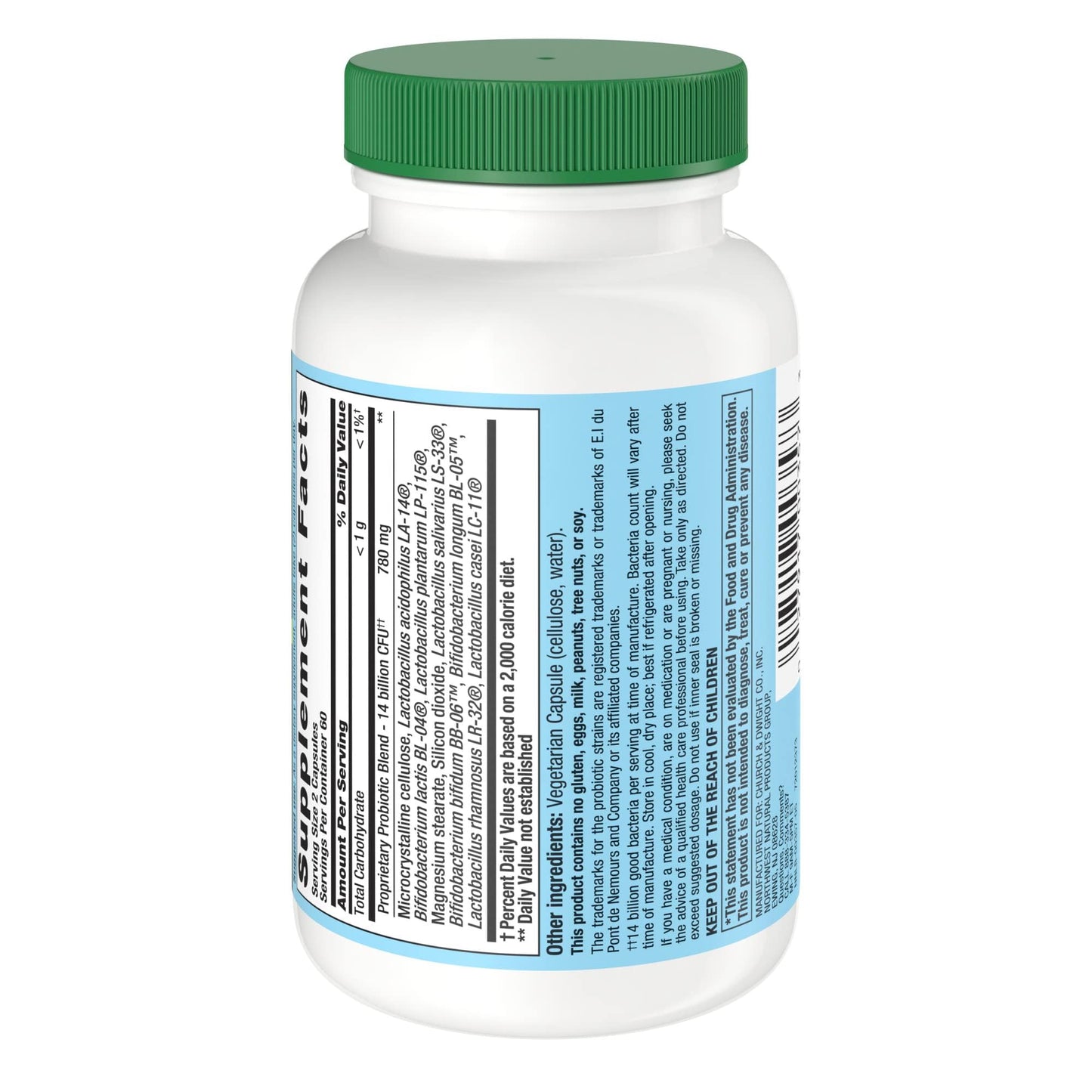 Nutrition Now PB 8 Probiotic Acidophilus For Life - 14 Billion CFU, 8 Strains, Vegetarian (120 Count)