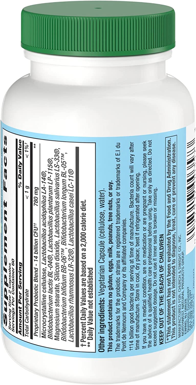 Nutrition Now PB 8 ProBiotic Acidophilus Vegetarian - 120 VegCap, 2 Pack