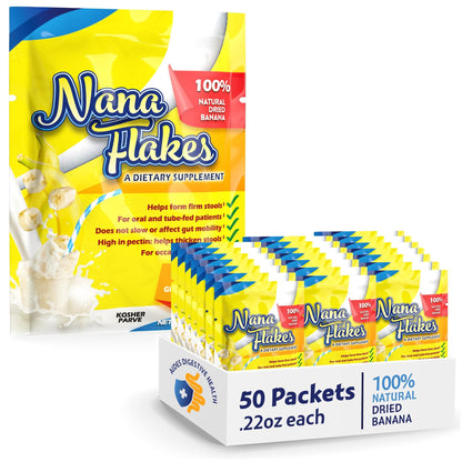 Nutritional Designs Nana Flakes Banana Powder – 50 Single-Serve Packs, Natural Banana Flakes Medical Food