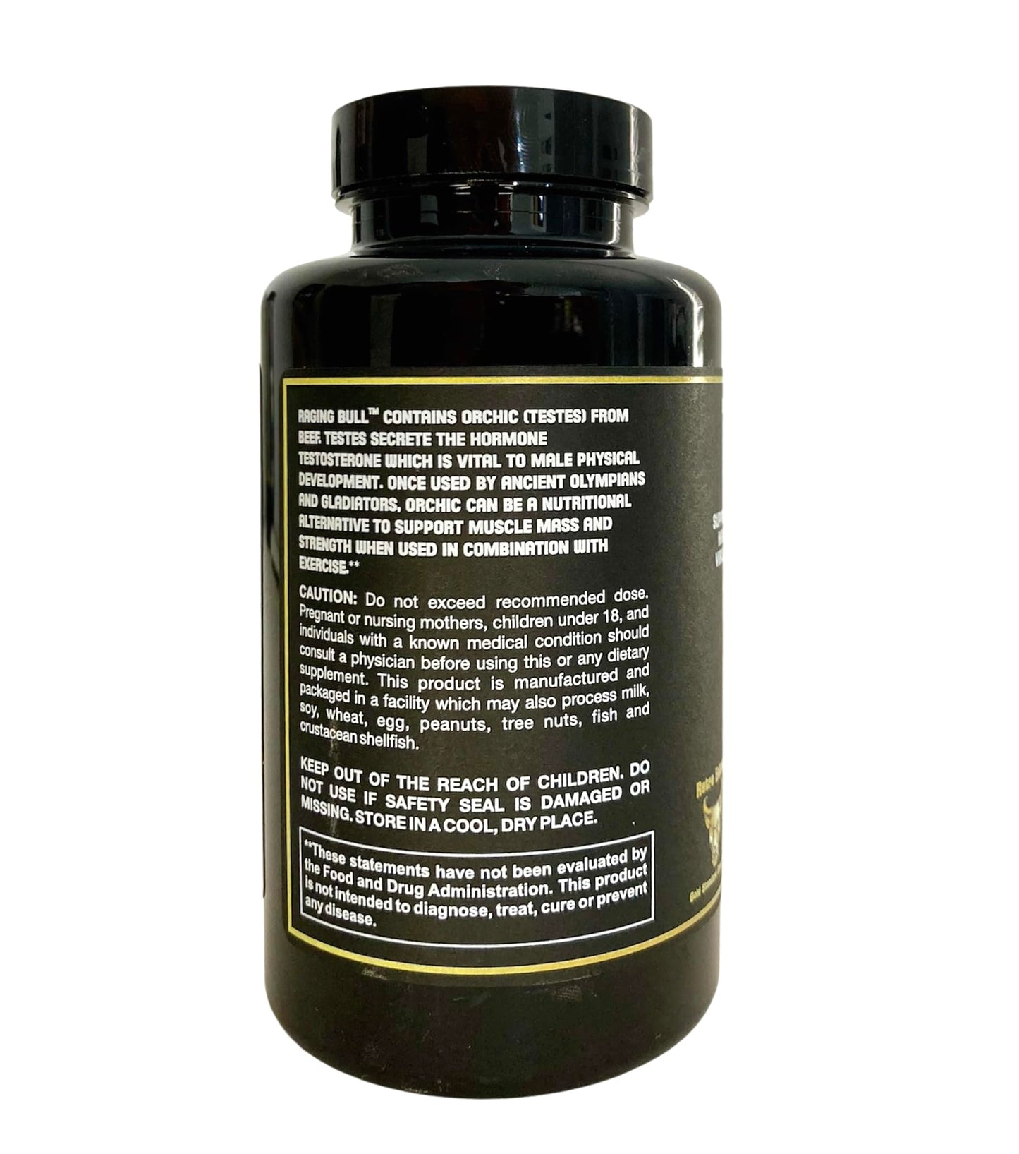 Healthy 'N Fit Raging Bull Mega Orchic - 120 Capsules (40 Day Supply) Premium Raw Orchic Glandular, Increase T Naturally