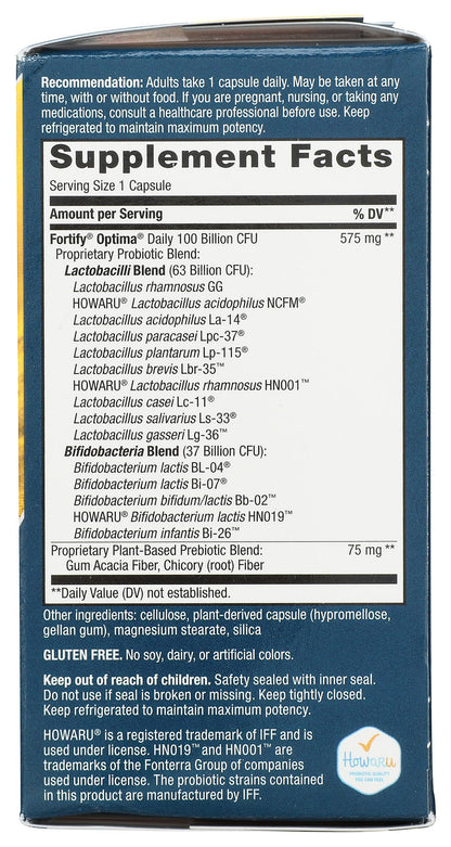 Nature's Way Fortify Optima Daily Probiotic — 100B CFUs, 15 Strains, 30 Count