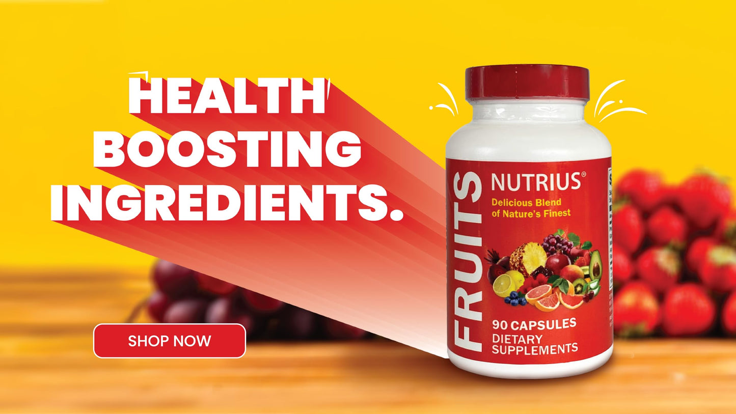Nutrius Fruits: Delicious Blend of Nature's Finest - 90 Capsules Dietary Supplements