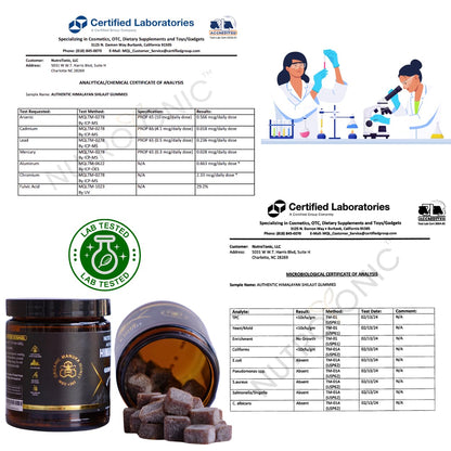 NutroTonic Organic Himalayan Shilajit Gummies – Raspberry Vanilla, Manuka Honey MGO +263 | Made in USA | 30 Gummies