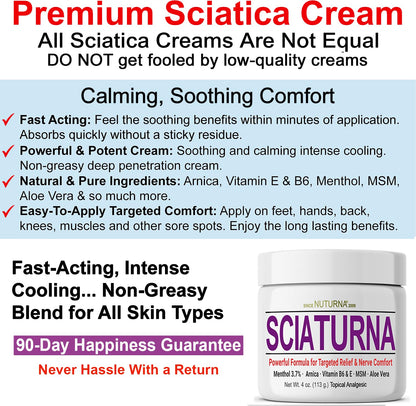 Nuturna Sciatica Nerve Cream - Maximum Strength Comfort Cream (2 oz)
