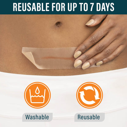 NUVADERMIS Clear Silicone Scar Tape Roll – 120in x 1.5in for C-Section, Tummy Tuck & Keloids