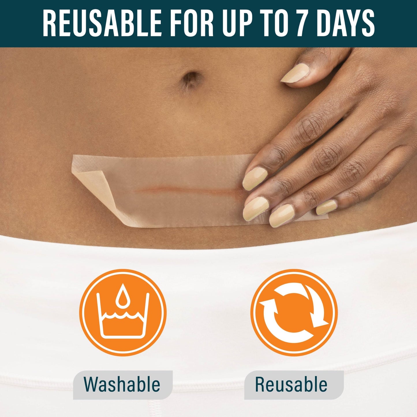 NUVADERMIS Silicone Scar Sheets - 120x1-5 Roll - Medical-Grade Scar Tape for Surgical Scars Wrinkles and Keloids