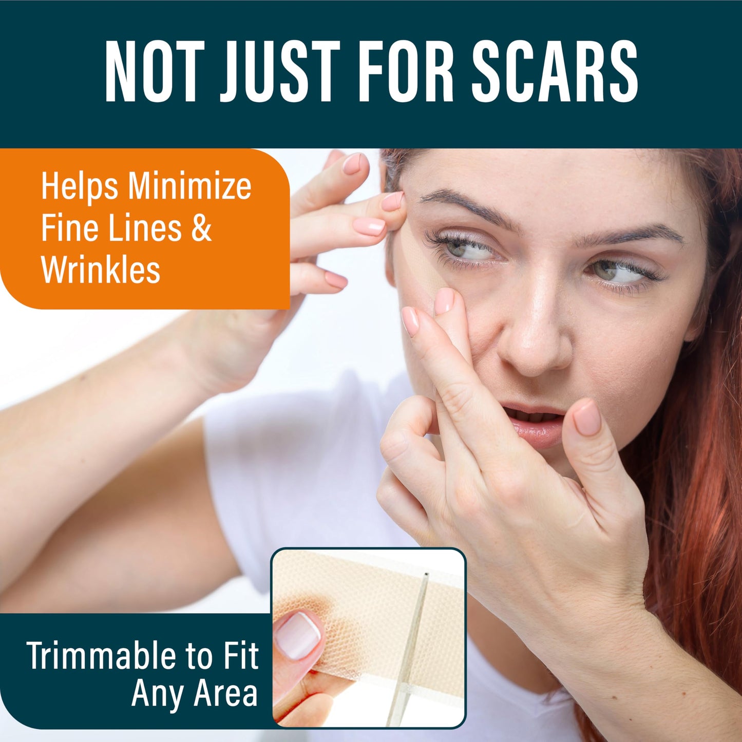 NUVADERMIS Silicone Scar Sheets – Extra Long Medical-Grade, Reusable (Pack of 4) – Dark Tone