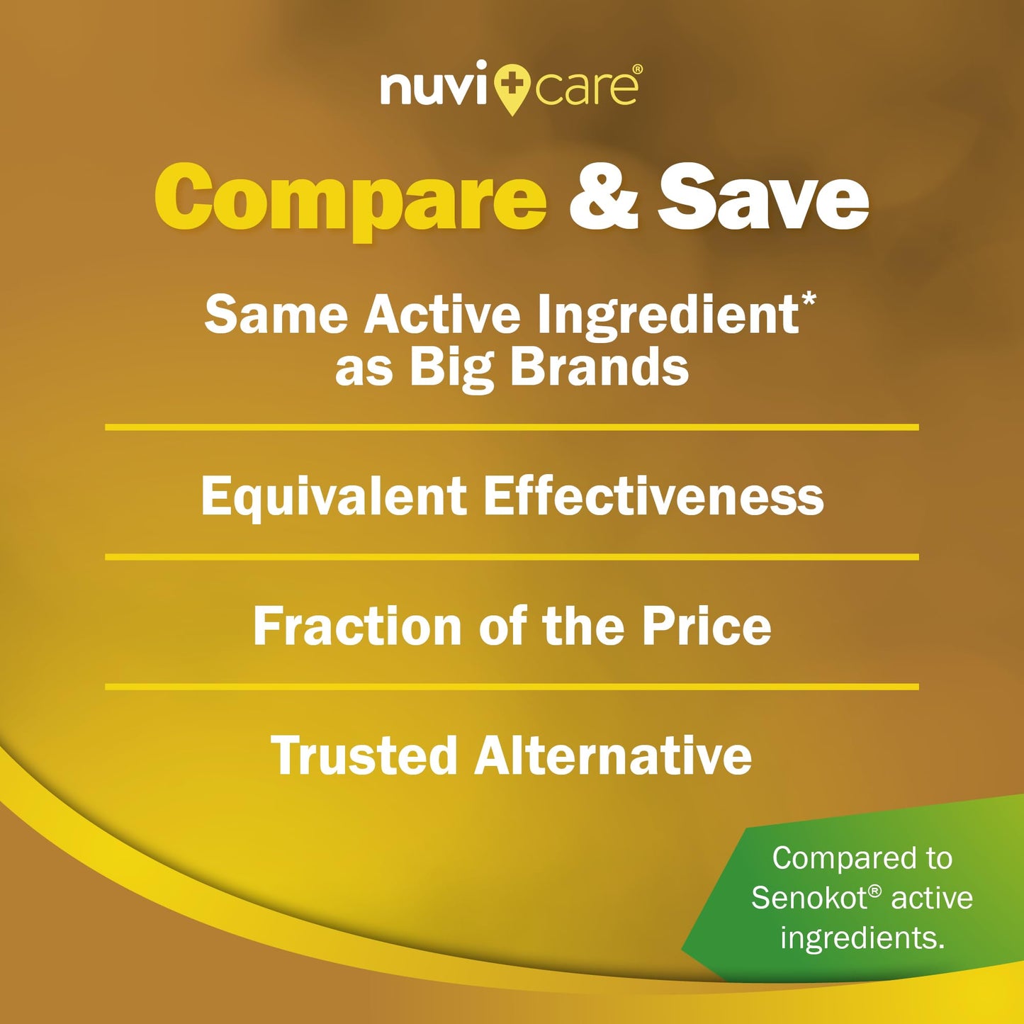 NUVICARE Senna Laxative Tablets 8.6 mg – Gentle Natural Relief for Occasional Constipation (200 Count)