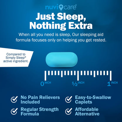 NUVICARE Nighttime Sleep Aid 25 mg Diphenhydramine HCl – Regular Strength, 2 Pack, Non-Habit Forming