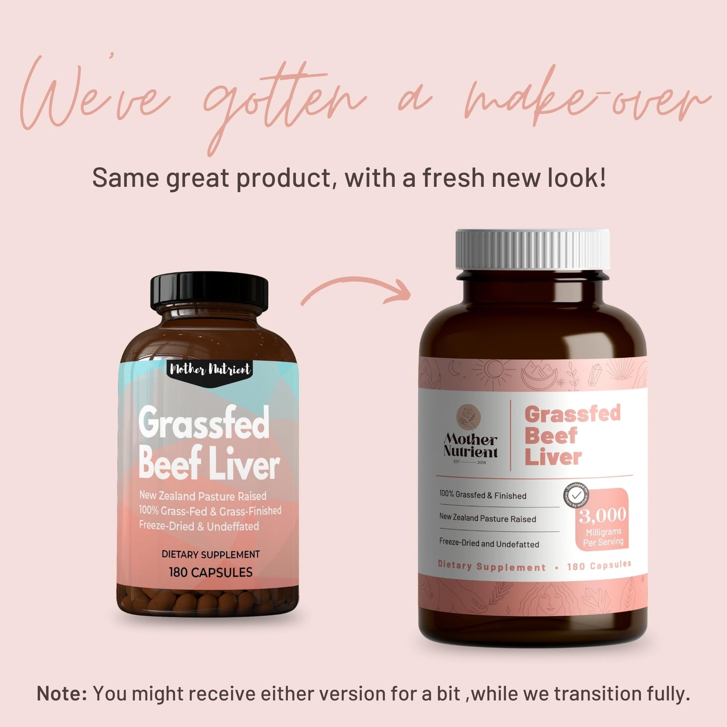 Mother Nutrient Grass-Fed Beef Liver Capsules – 180 Caps, 45-Day Supply, New Zealand Sourced