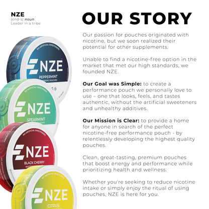 NZE Caffeine Free Nootropic Pouches – Lemon Cherry, 15 Pouches/Can, 5 Pack | Alpha GPC, L-Tyrosine & L-Theanine