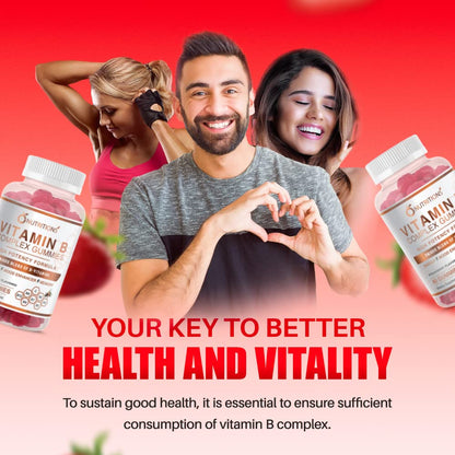 O NUTRITIONS Vitamin B Complex Vegan Gummies with B12 – Stress & Energy (1 Pack)