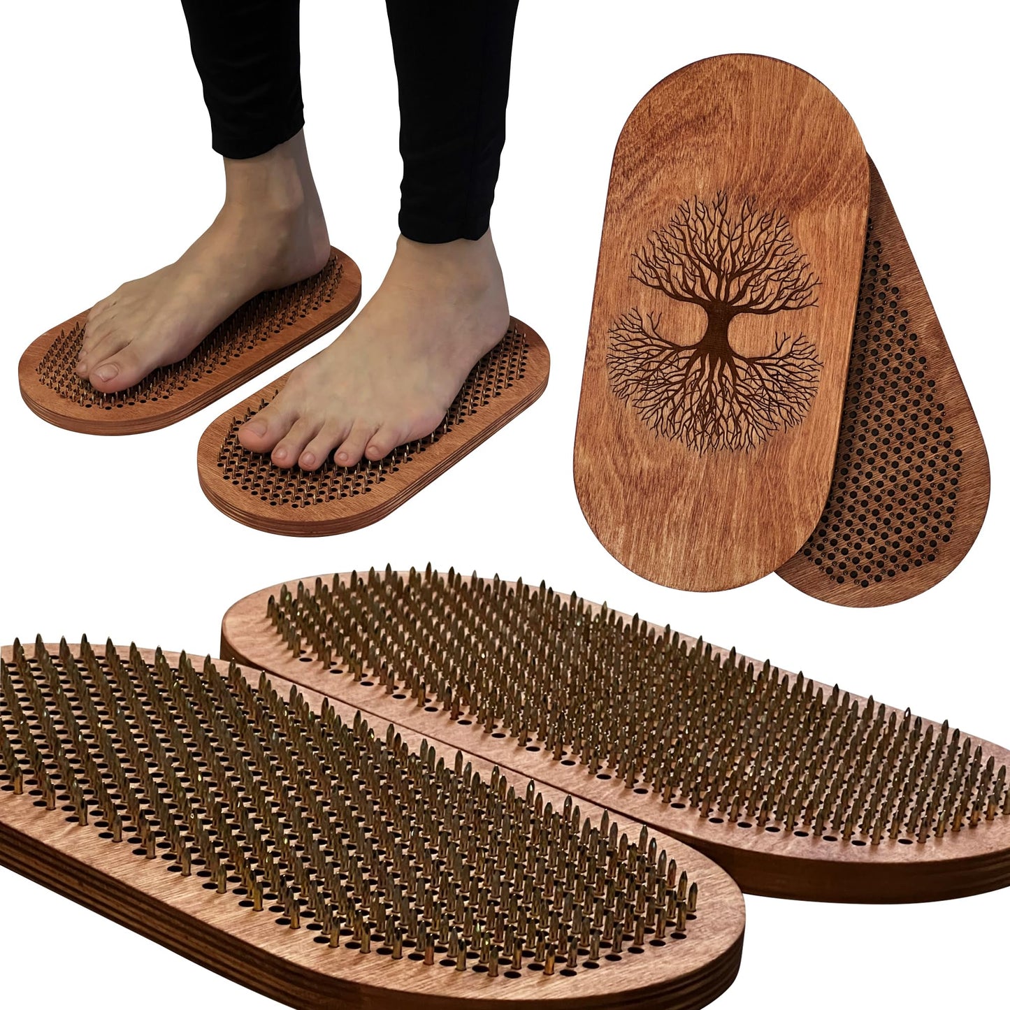 Wooden Yoga Board with Nails for Acupressure & Meditation | Sadhu Board