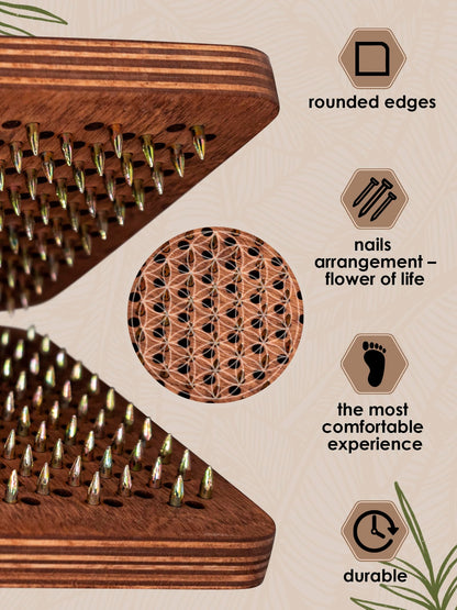 Wooden Yoga Board with Nails for Acupressure & Meditation | Sadhu Board