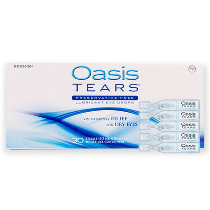 OT6100 Oasis TEARS Preservative-Free Eye Drops | 30 Single-Use Vials