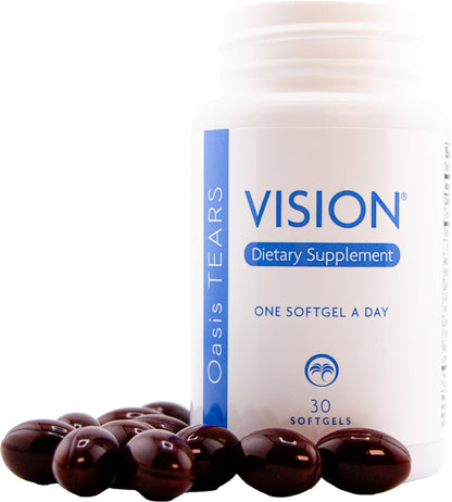 Oasis TEARS VISION ON3010 – Eye Health Dietary Supplement with Maqui Berry, Astaxanthin, Zeaxanthin, Lutein & DHA | 30 Softgels