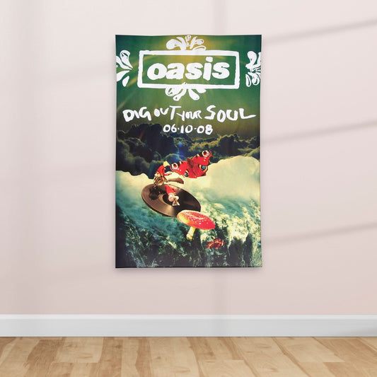 1990's Retro British Alternative Rock Music poster - Textile Poster