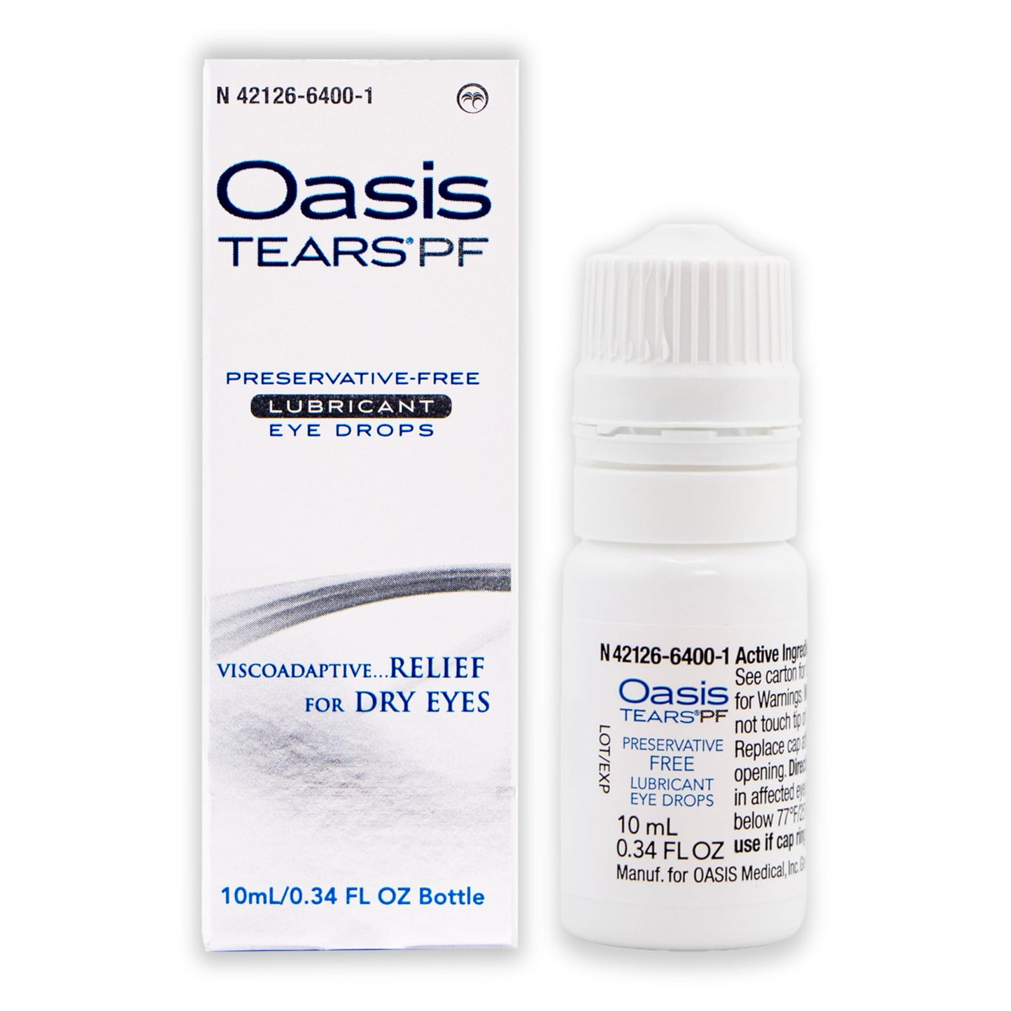 Oasis Tears OT6400 PF Preservative-Free Eye Drops | Dry Eye Relief, 0.34 fl oz