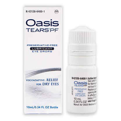 Oasis Tears OT6400 PF Preservative-Free Eye Drops | Dry Eye Relief, 0.34 fl oz