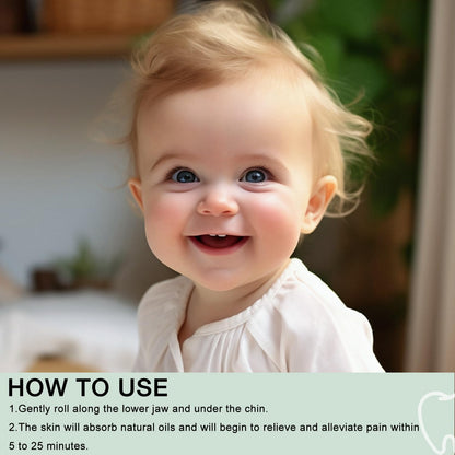 Obvira Mamas Teething Roller – Chamomile & Rose Oil, Gentle Baby Teething Massage