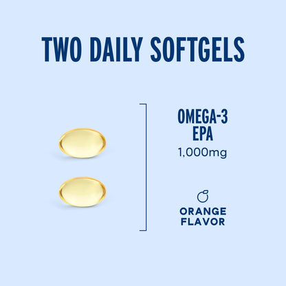 Oceanblue Essentials Mood Food Omega-3 | Triple Strength 1000mg EPA Burpless Mini Softgels