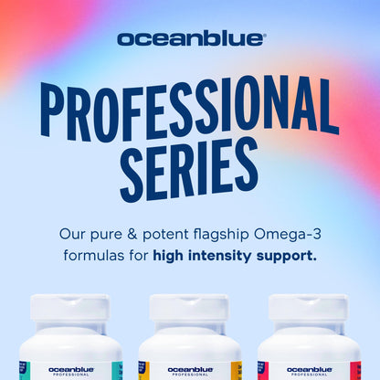 Oceanblue Omega-3 2100 — Triple-Strength Burpless Fish Oil (180 Softgels, Orange)