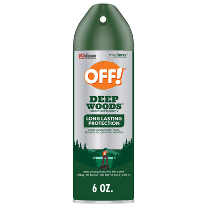 OFF! Deep Woods Insect Repellent Aerosol — Long-Lasting Mosquito & Tick Protection (6 oz)