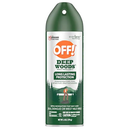 OFF! Deep Woods Insect Repellent Aerosol — Long-Lasting Mosquito & Tick Protection (6 oz)
