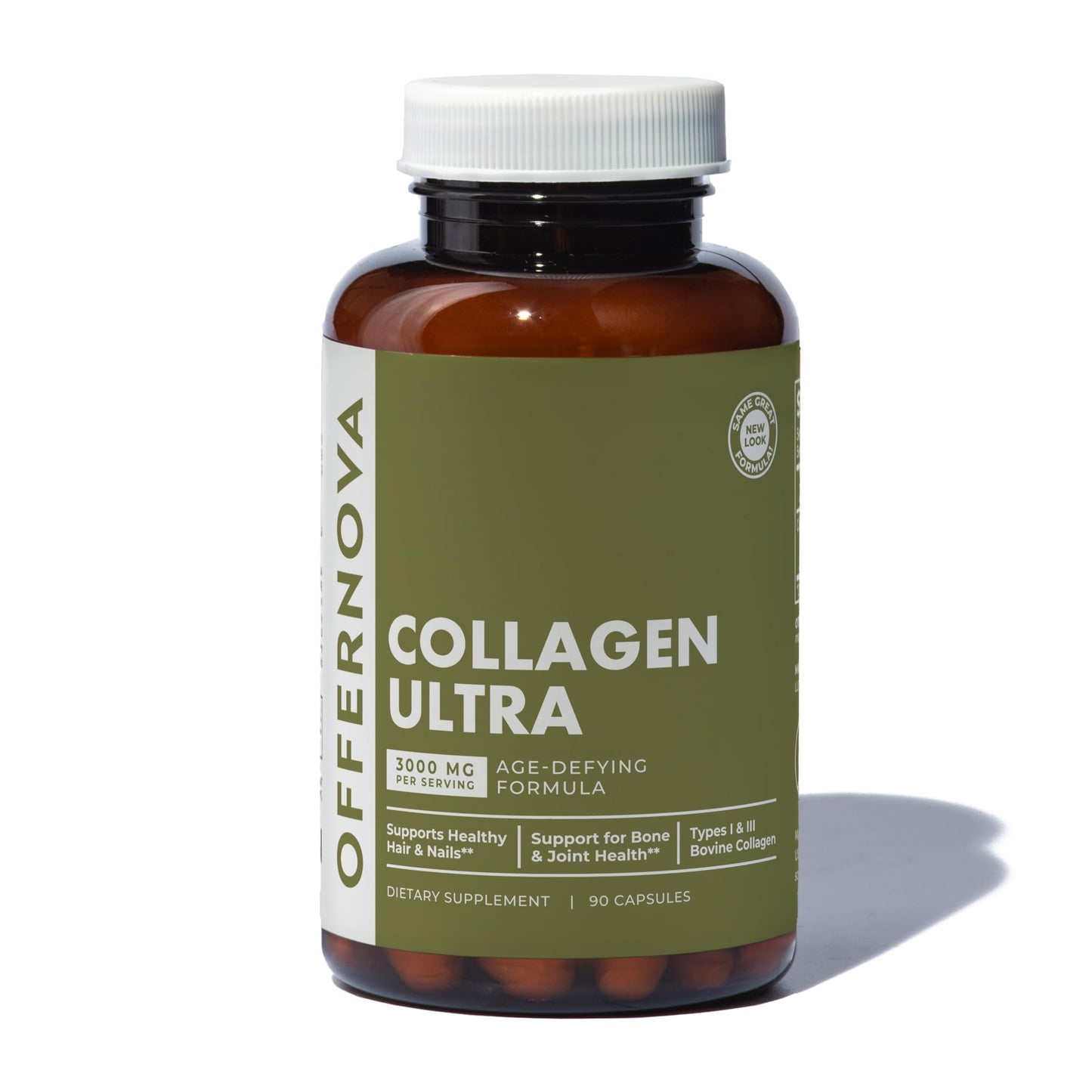 Offernova Collagen Ultra – 3000mg Hydrolyzed Collagen, 90 Capsules – Joints, Skin & Nails