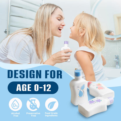 oh care Kids Mouthwash P113+ Peptide – Alcohol Free Anti-Cavity Rinse for Newborn to Toddler, Strawberry, 11.08 fl oz