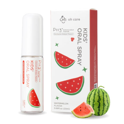 oh care Mouth Spray for Kids – Fluoride-Free Cavity Protection (Watermelon) | P113+ Antibacterial Peptide