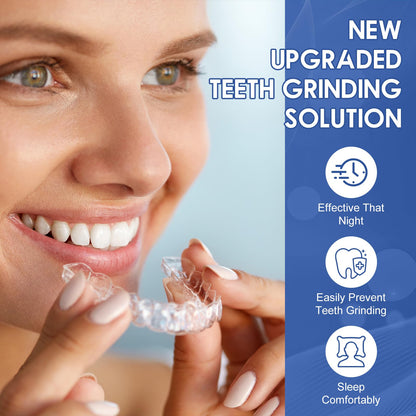 OHALEEP Anti Grinding Mouth Guard for Clenching Teeth at Night, Teeth Grinding Mouthguards for Sleeping, Mouth Guard for Grinding Teeth at Night, Night Guards for Teeth Grinding for Adults