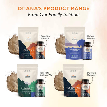 Ohana Red Reishi – Organic Mushroom Powder Blend, USDA Organic, Non-GMO, Gluten-Free (7.06 oz, Pack of 1)