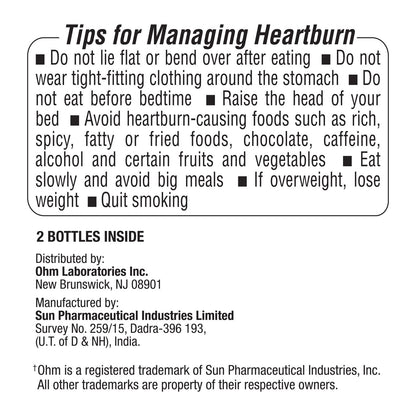 Ohm Omeprazole 20mg Delayed-Release Tablets – 28 Count Heartburn Relief
