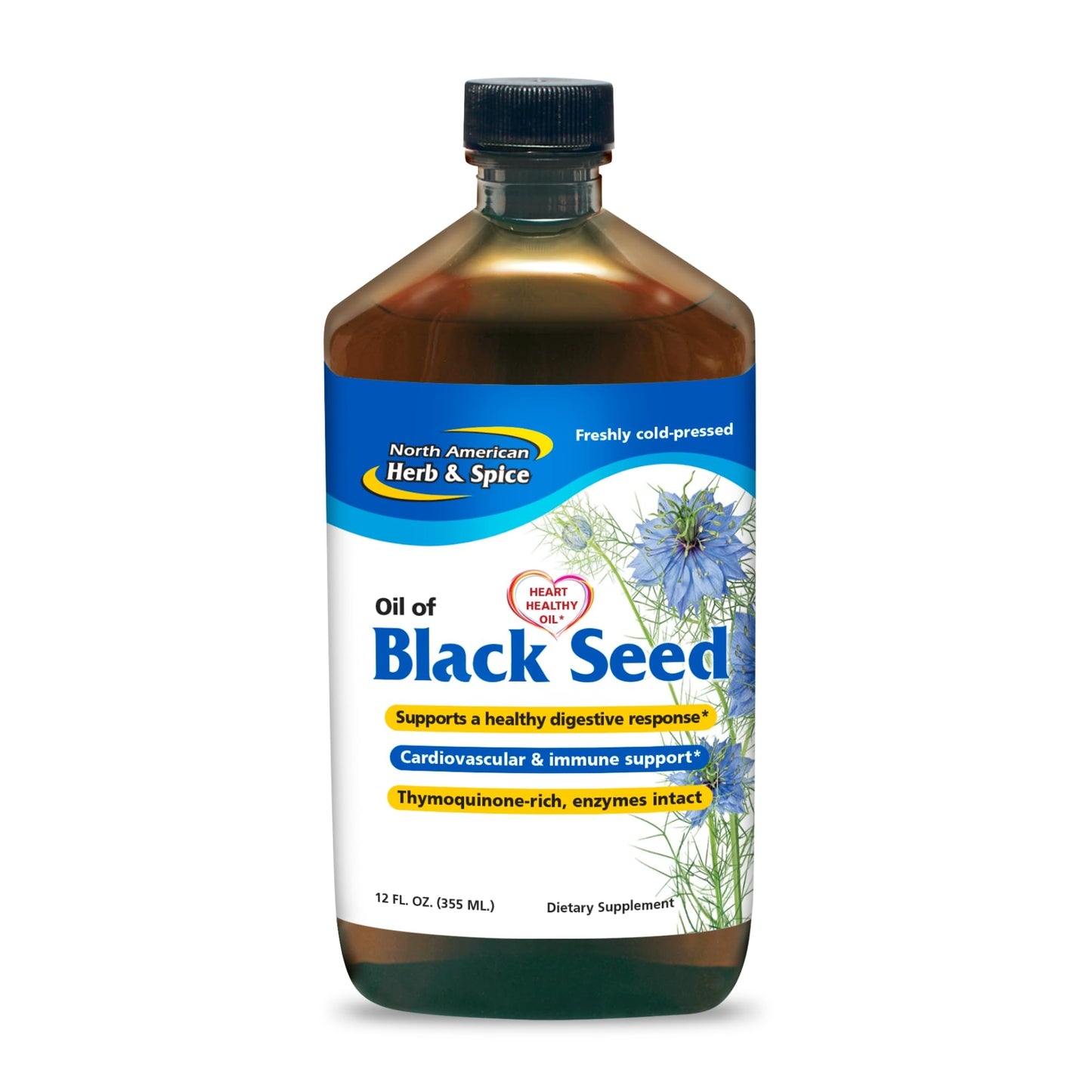 Oil of Black Seed 12 oz - Non-GMO | Digestive & Arterial Support