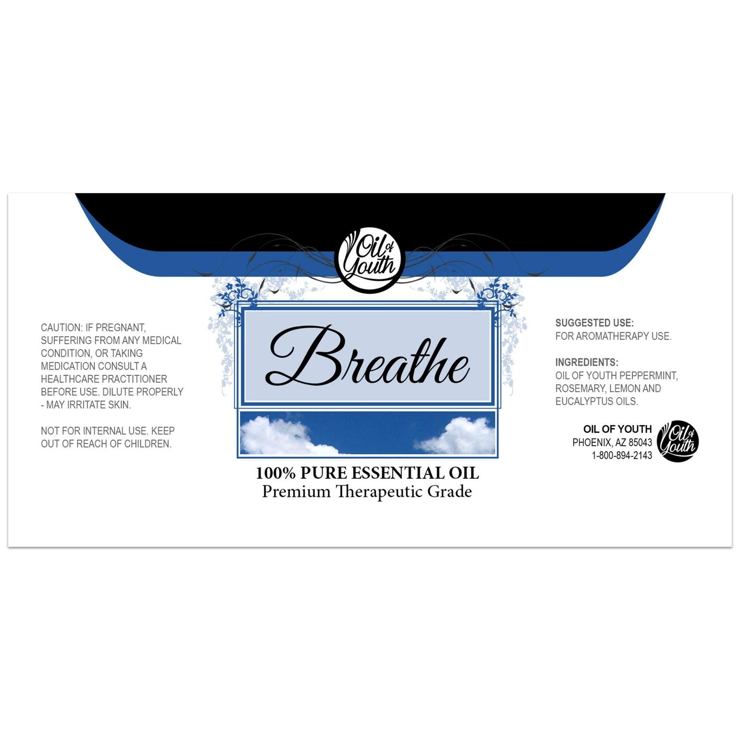 Oil of Youth Breathe Blend Essential Oil 4 oz – Therapeutic Grade, Pure & Natural