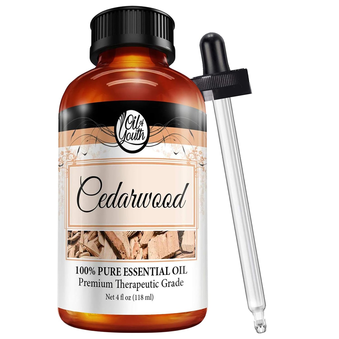 Oil of Youth Cedarwood Essential Oil 4oz | Premium Cedarwood Oil