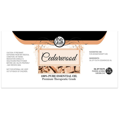 Oil of Youth Cedarwood Essential Oil 8oz | Diffuser & Skincare