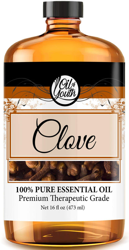 Oil of Youth Clove Essential Oil – 16oz Bulk, Pure Therapeutic Grade