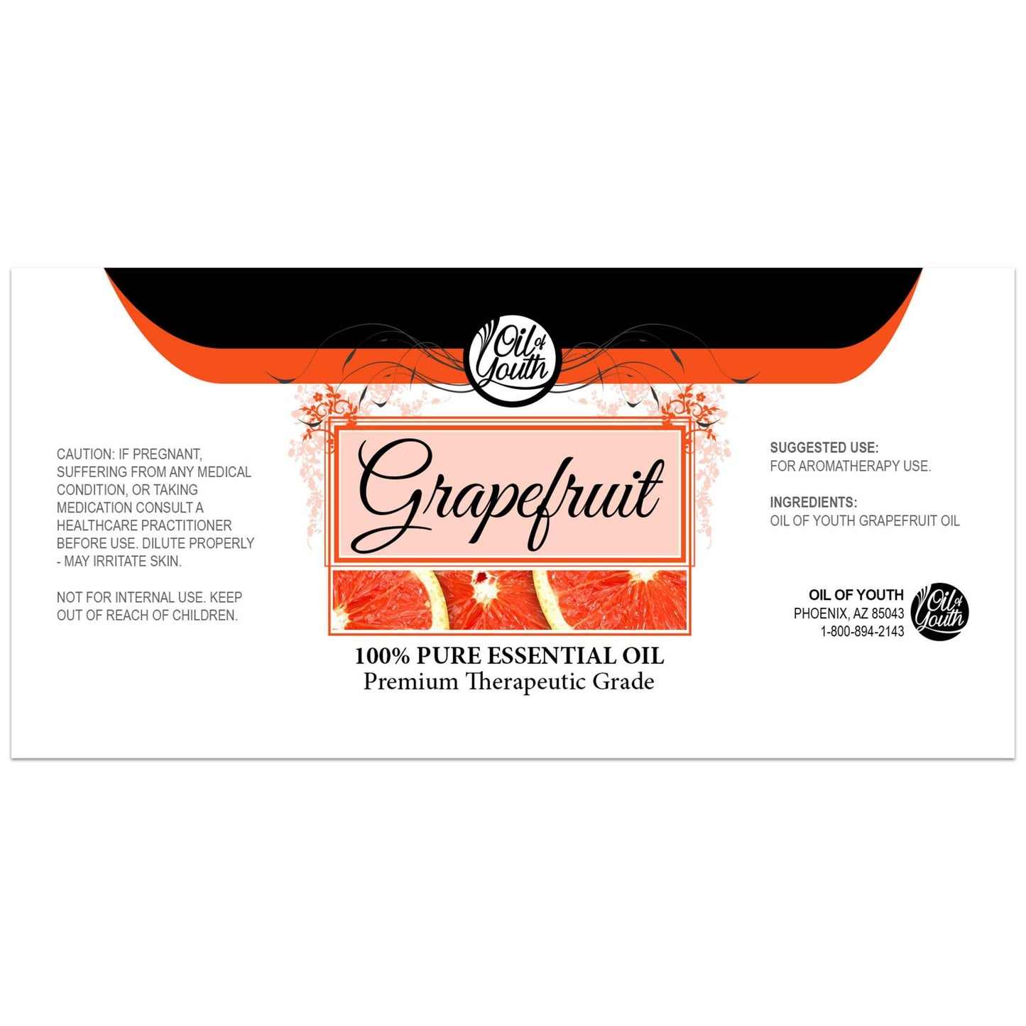 Oil of Youth Grapefruit Essential Oil 8oz Bulk - Pure Aromatherapy