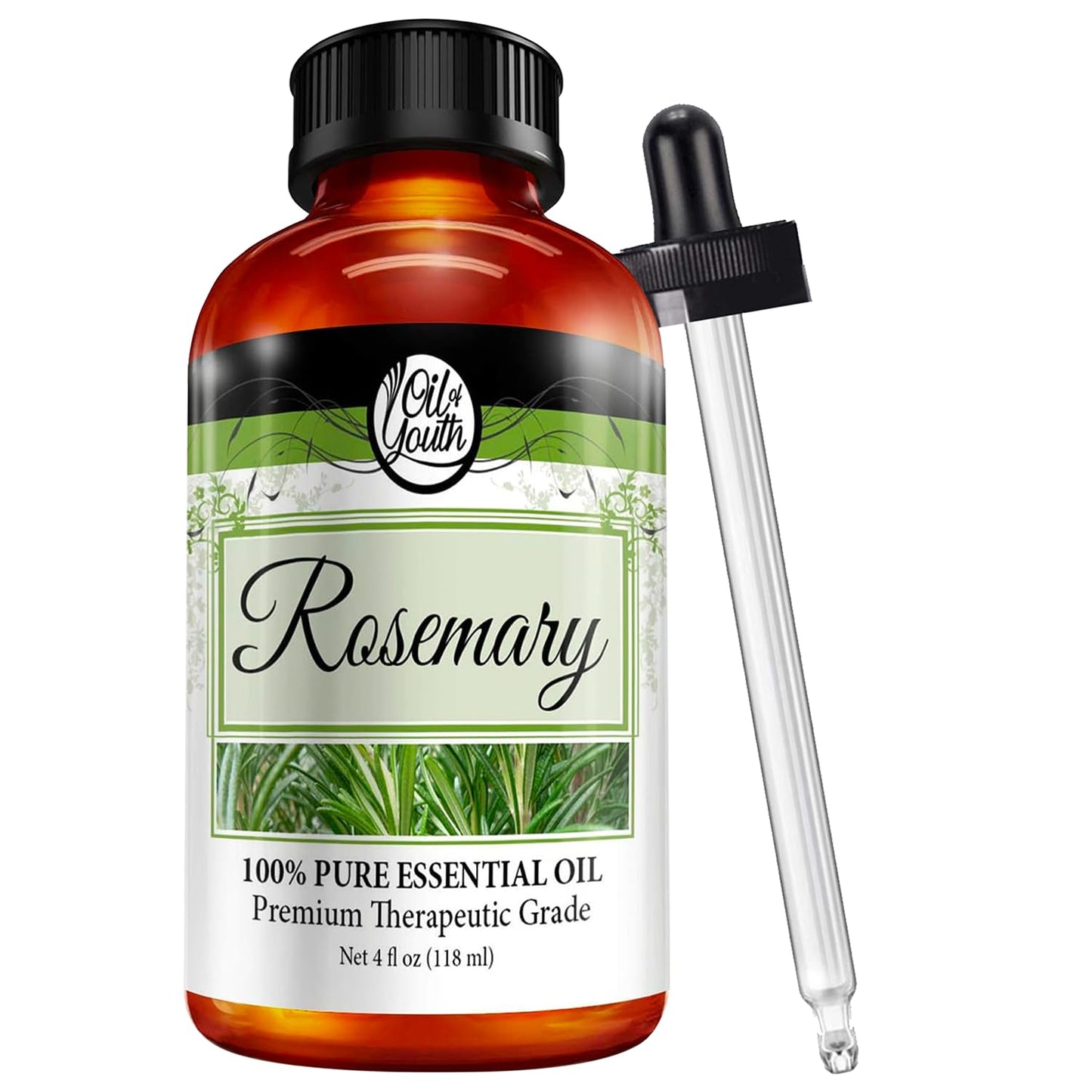 Oil of Youth Rosemary Essential Oil 4oz – Pure Therapeutic Grade, Aromatherapy, Skin & Hair Care