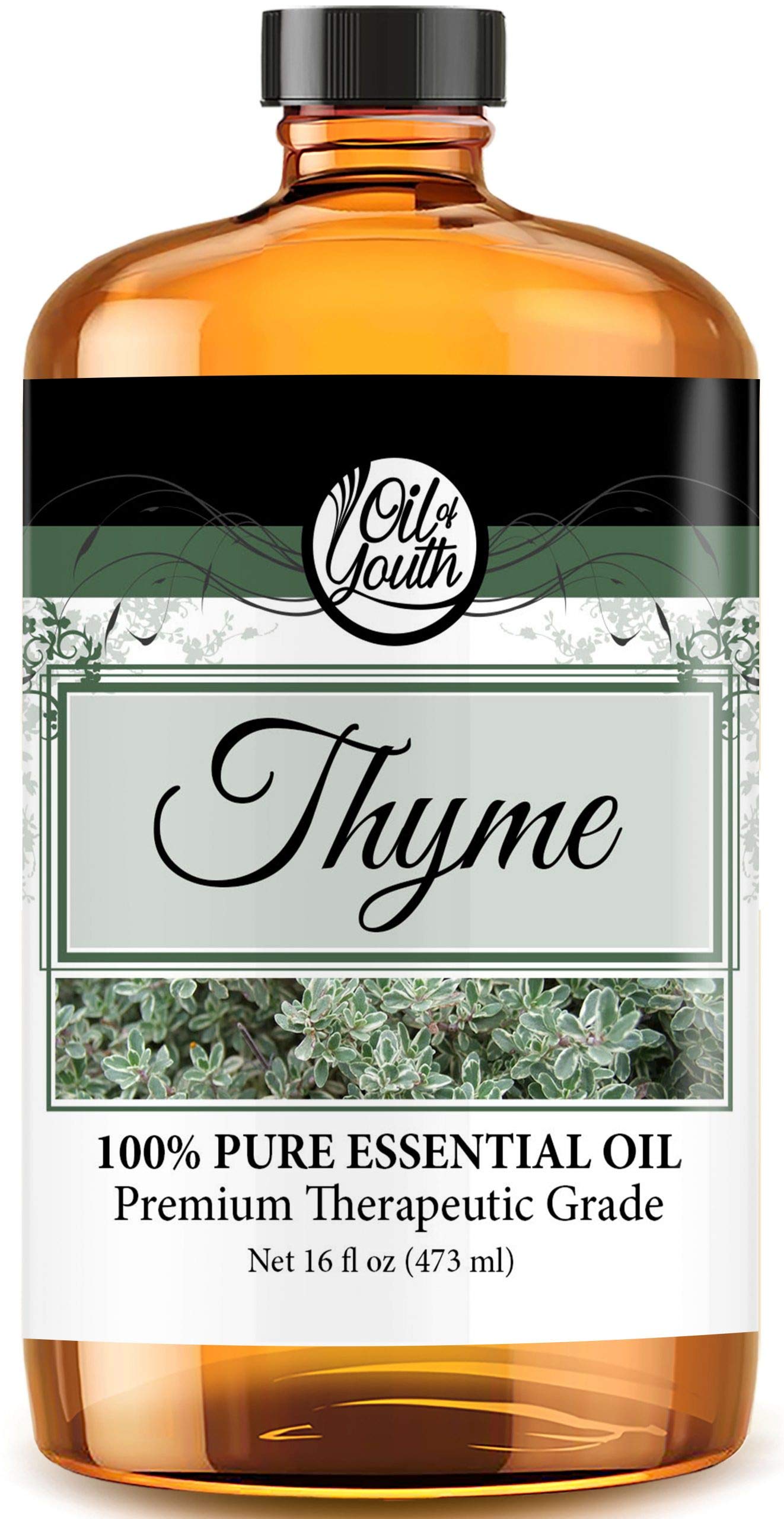 Oil of Youth Thyme Essential Oil – 16oz Bulk for Skin Therapy & Aromatherapy