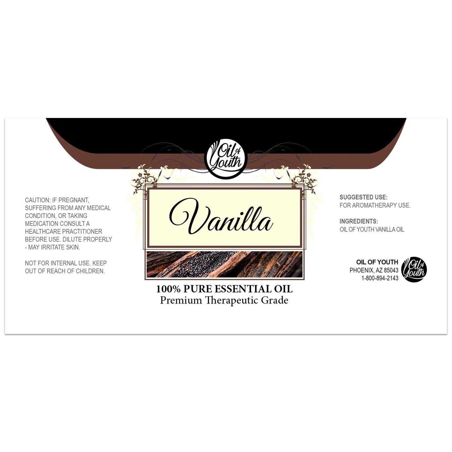 Oil of Youth Vanilla Essential Oil 8oz – Winter Aromatherapy, Skincare & Candle Making
