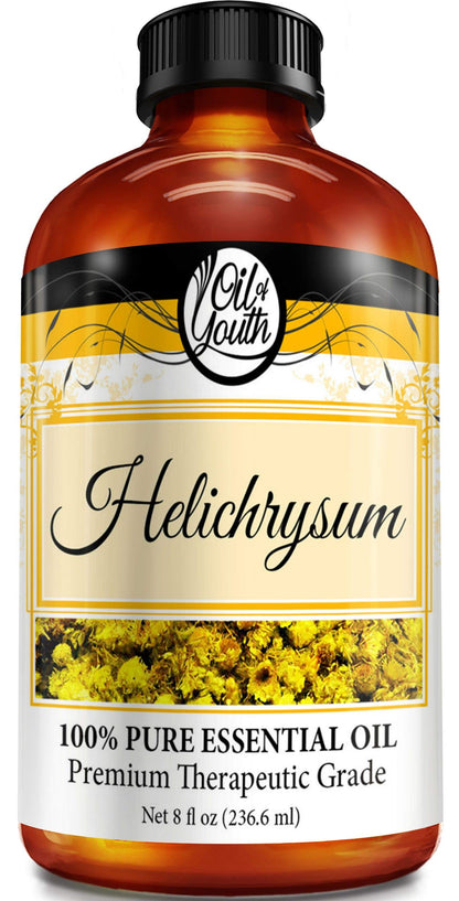 Oil of Youth Helichrysum Essential Oil – 8 oz Pure Helichrysum Oil