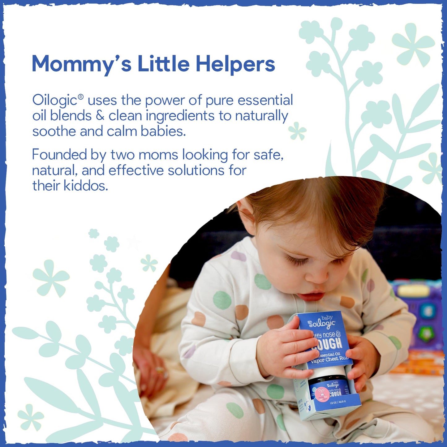 Oilogic Stuffy Nose & Cough Baby Essentials – Vapor Rub, Vapor Drops & Diffuser