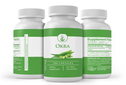 Pure Original Ingredients Okra Extract (100 Capsules) – Always Pure, No Additives or Fillers